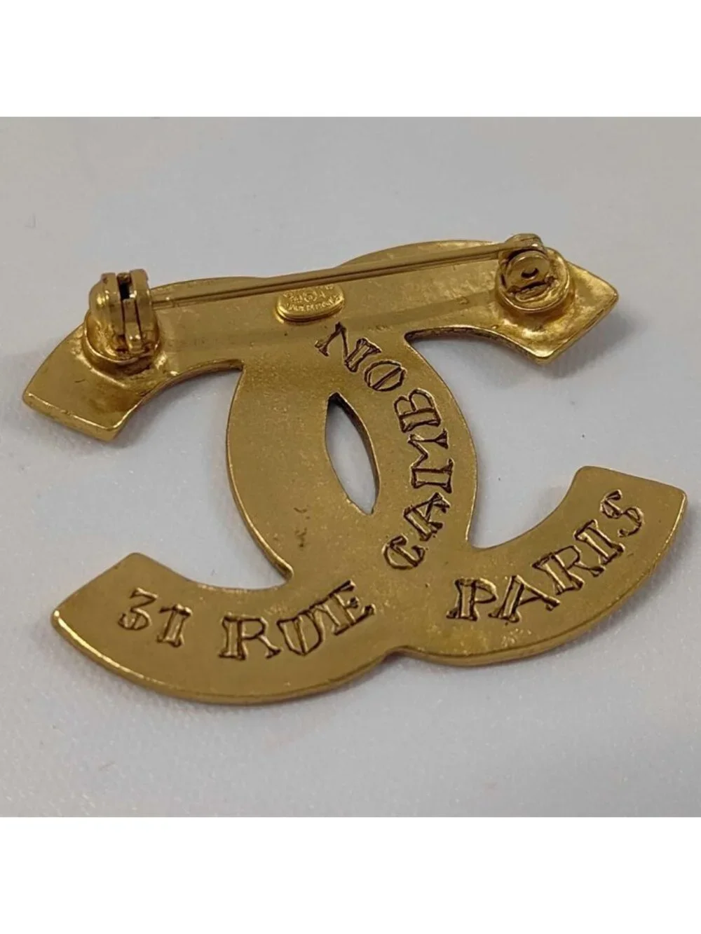 Chanel Brooch Gold CC Logo Vintage